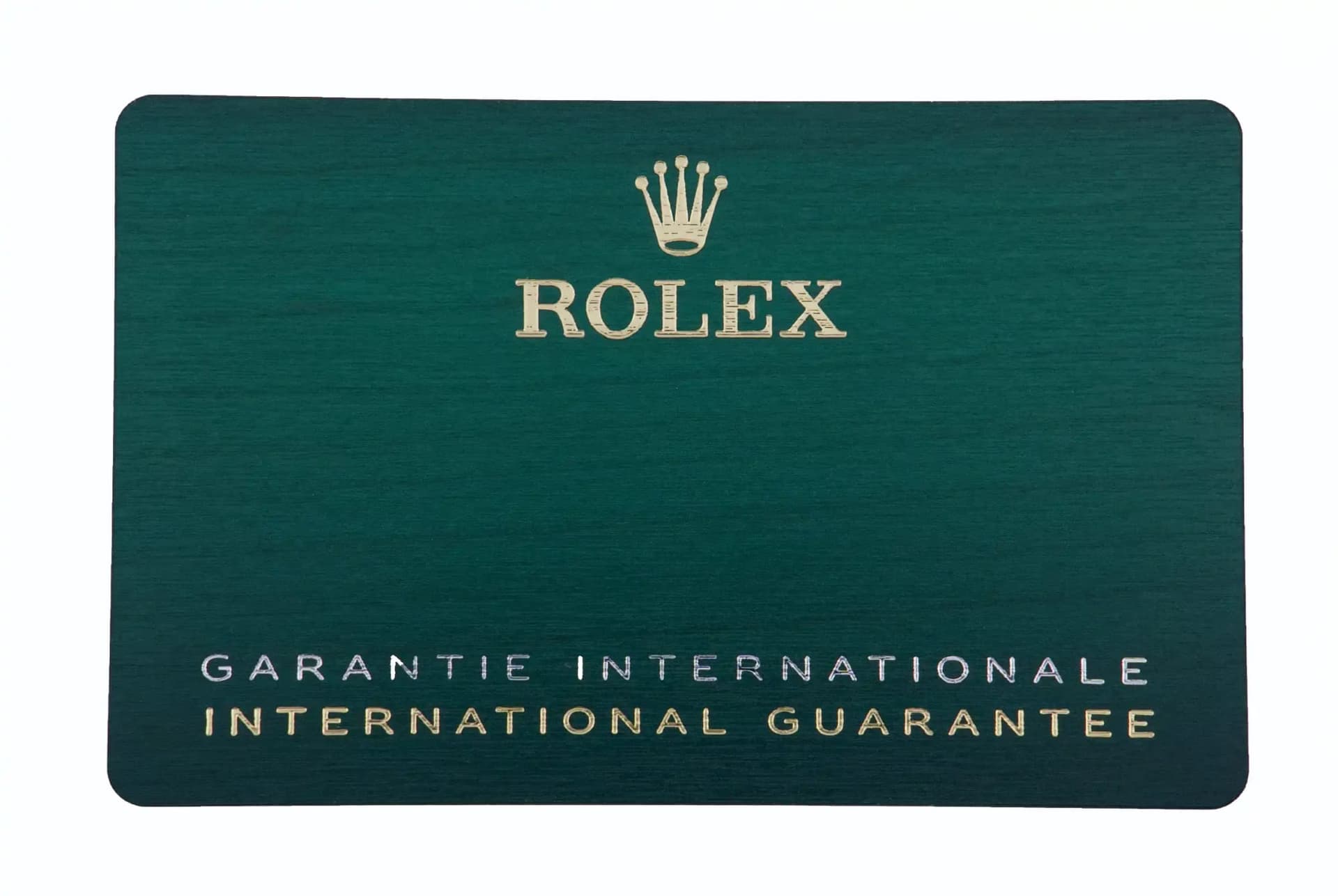 2026 Rolex Warranty Card Wooden Texture Design