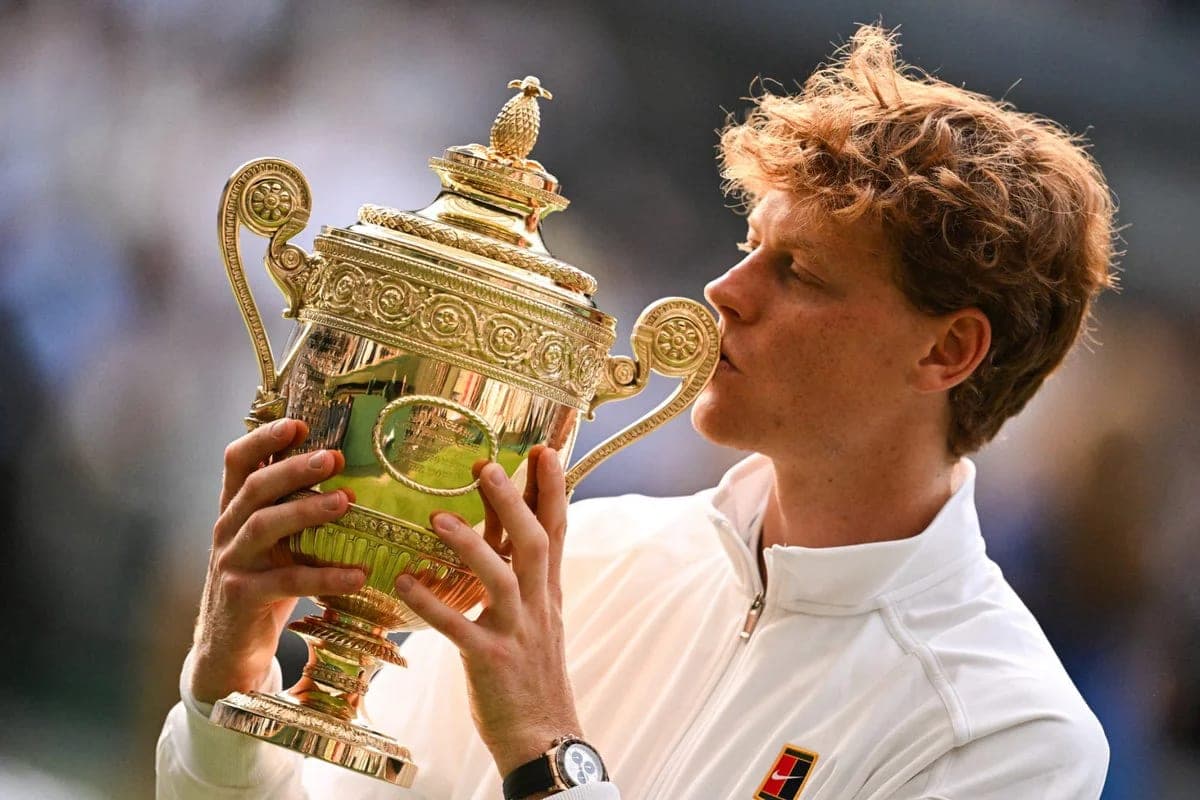 Jannik Sinner won the men’s singles final at the 2025 Wimbledon Championships. By Kirill Kudryavstec/AFP